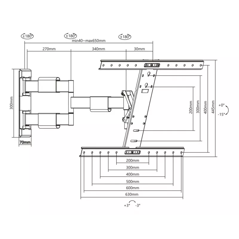 Montážne rameno Multibrackets M VESA Flexarm Thin čierna
