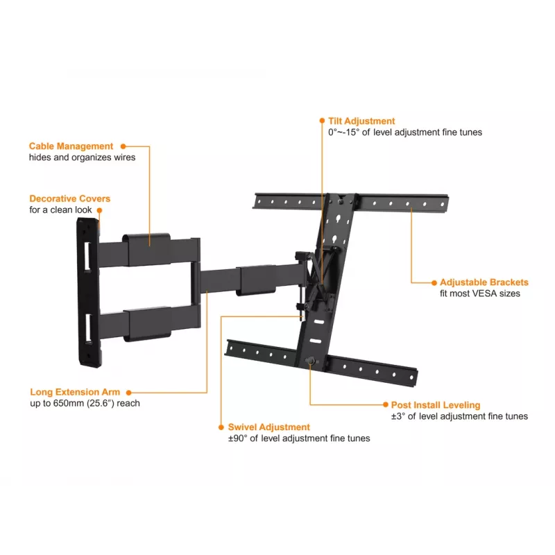 Montážne rameno Multibrackets M VESA Flexarm Thin čierna
