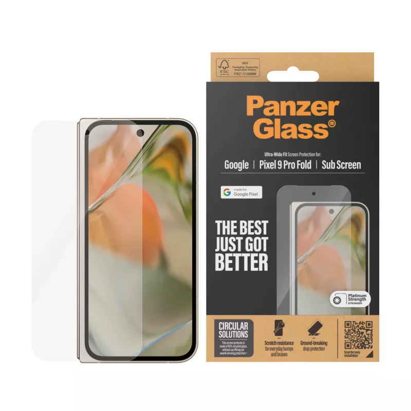 PanzerGlass® ochrana displeja Google Pixel 9 Pro Fold | Ultra-Wide Fit