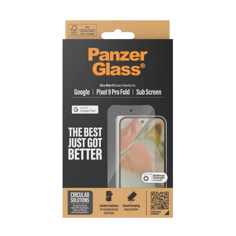 PanzerGlass® ochrana displeja Google Pixel 9 Pro Fold | Ultra-Wide Fit