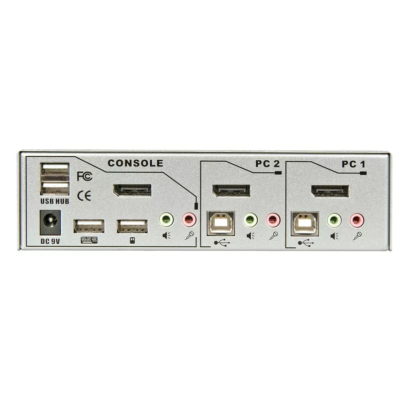 Lindy 2 Port KVM Switch Pro USB 2.0, DisplayPort 1.2 s TTU