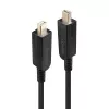 Lindy 100m optický hybridný Mini DisplayPort 1.4 kábel s odnímateľnými DP konektormi