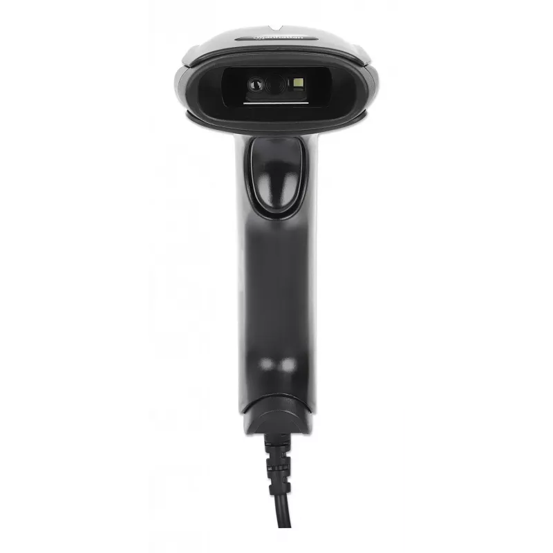 Manhattan 2D LED ručný čítač čiarových kódov 153997, USB-A, dosah skenovania 320 mm, kábel 1,4 m, čierny