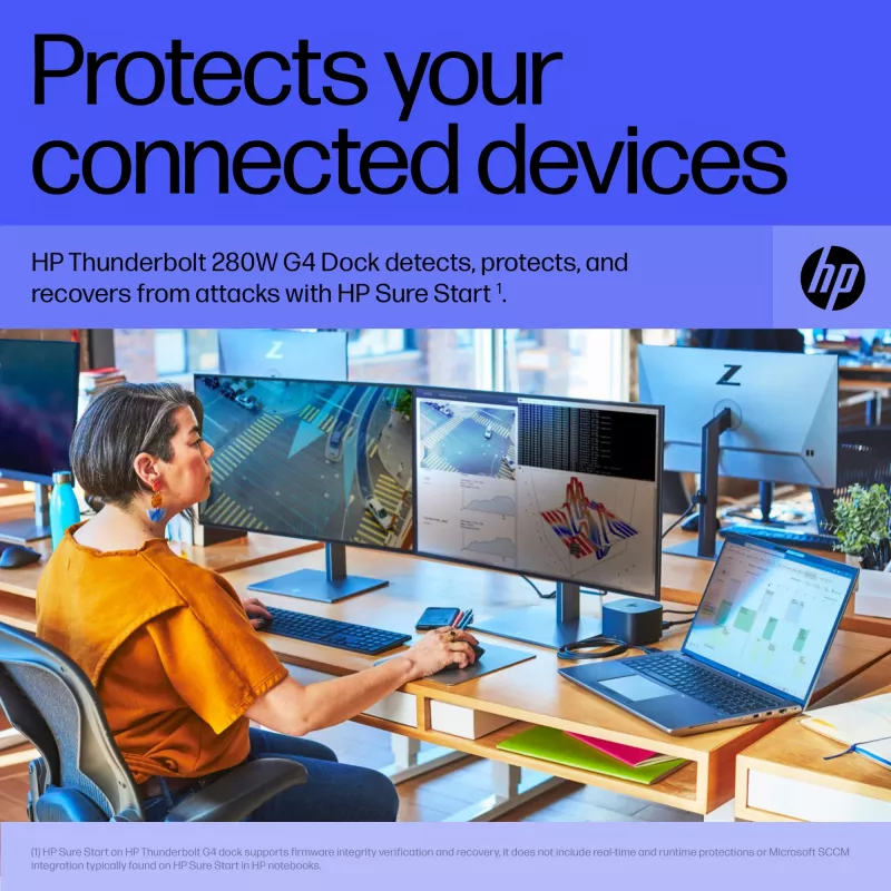 HP Thunderbolt Dock 280W G4 káblová dokovacia stanica Thunderbolt 4 čierna