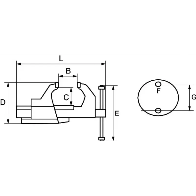 Zverák Bahco 834V-6 hmotnosť 19 kg