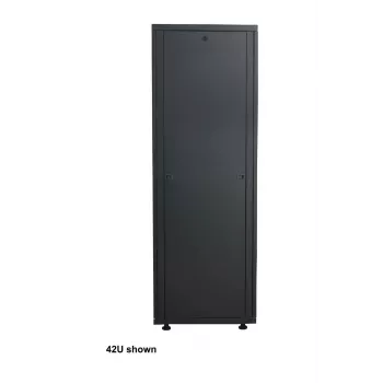 Intellinet 19 palcový sieťový rozvádzač – voľne stojaci (Basic), 32HE, 600 x 800 mm (šírka x hĺbka), čierna, Flatpack, max. 600 kg, jednobodový zámok dverí, jeden zámok na bočnú stenu, využiteľná hĺbka 123 až 573 mm, Rack, IP20, oceľ