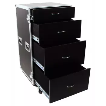 Flightcase Roadinger 30126432 preglejka čierna strieborná 64,5 kg