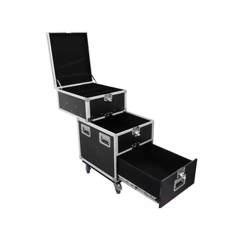 Flightcase Roadinger 30126430 preglejka 38 kg čierna strieborná