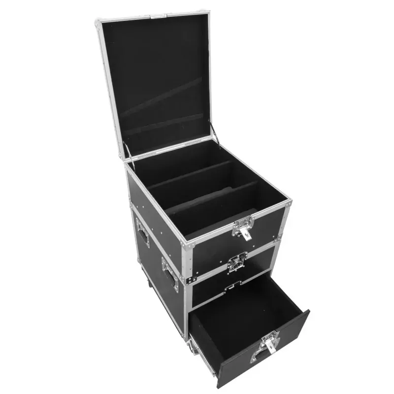 Flightcase Roadinger 30126430 preglejka 38 kg čierna strieborná