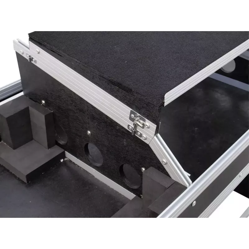 Hardcase Roadinger 30124208 pre DJ stôl preglejka čierny strieborný