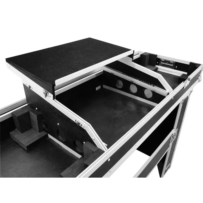 Hardcase Roadinger 30124208 pre DJ stôl preglejka čierny strieborný