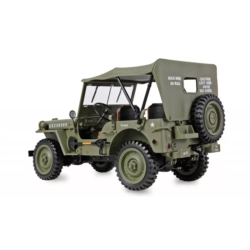Amewi 22737 Jeep Willys MB Scale Crawler 4WD 1:14 RTR, zelený, 14+