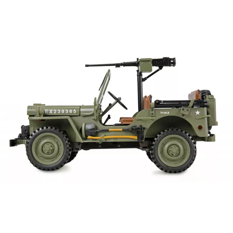 Amewi 22737 Jeep Willys MB Scale Crawler 4WD 1:14 RTR, zelený, 14+