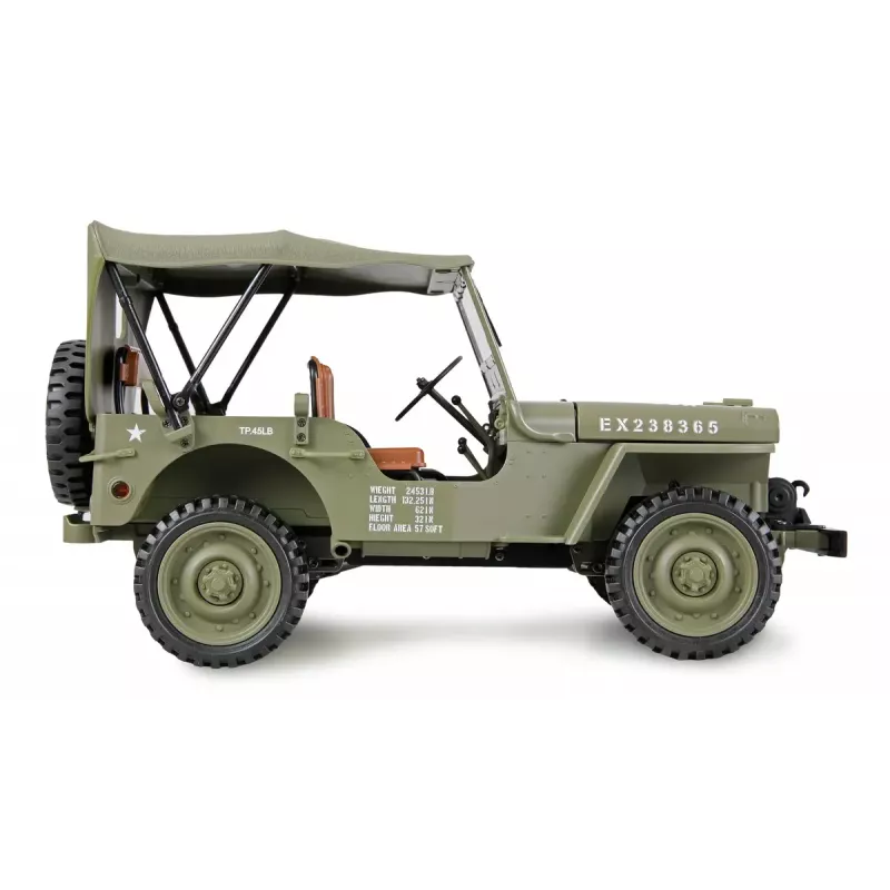 Amewi 22737 Jeep Willys MB Scale Crawler 4WD 1:14 RTR, zelený, 14+