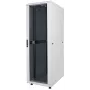 Intellinet 19-palcový sieťový rozvádzač – voľne stojaci, 26HE, 600x600 mm (šírka x hĺbka), sivý, Flatpack, max. 1500 kg, viacbodový zámok dverí, jeden zámok na bočnú stenu, využiteľná hĺbka 123 až 373 mm, IP20, rack, oceľ