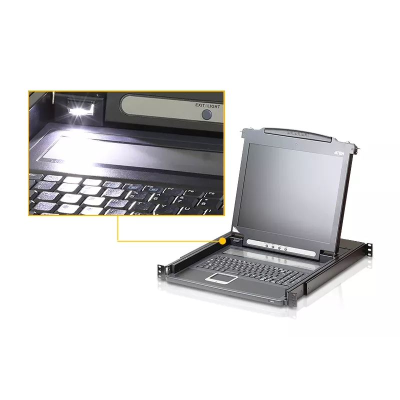 ATEN CL1000N KVM prepínač racková montáž čierny