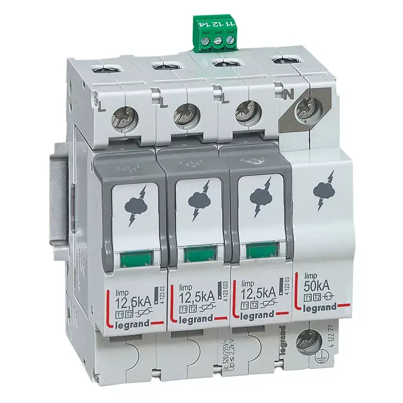 Legrand 412277 SPD prepäťová ochrana T1+T2 3P+N 12,5kA