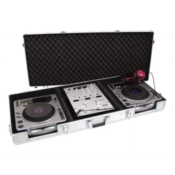 Hardcase Roadinger 30125356 pre DJ kontrolér preglejka čierny strieborný