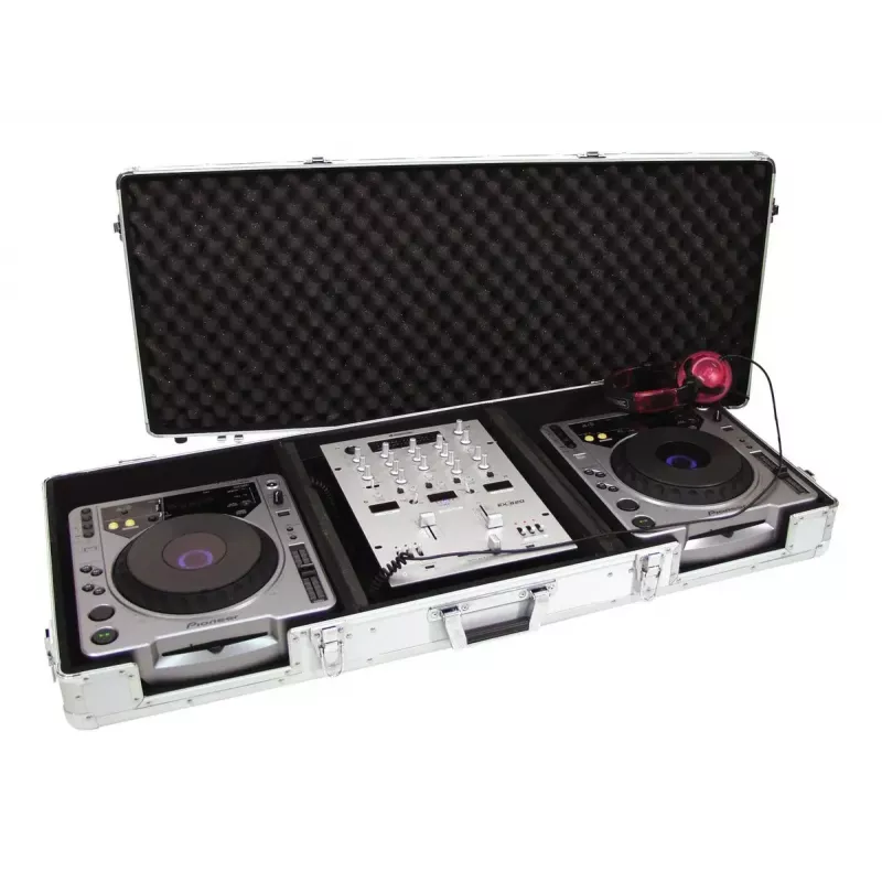 Hardcase Roadinger 30125356 pre DJ kontrolér preglejka čierny strieborný