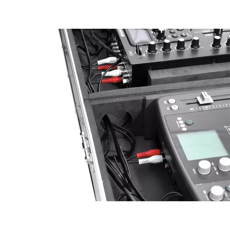 Flightcase Roadinger 30125346 DJ kontrolér preglejka čierny strieborný