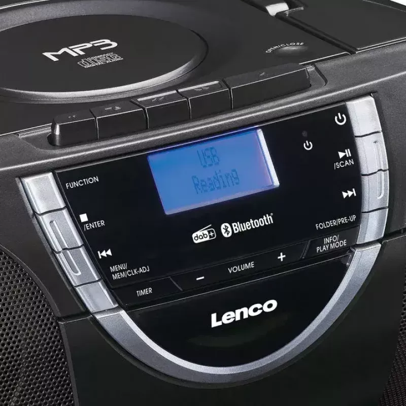Osobný CD prehrávač Lenco SCD-600 čierny strieborný DAB+ FM PLL
