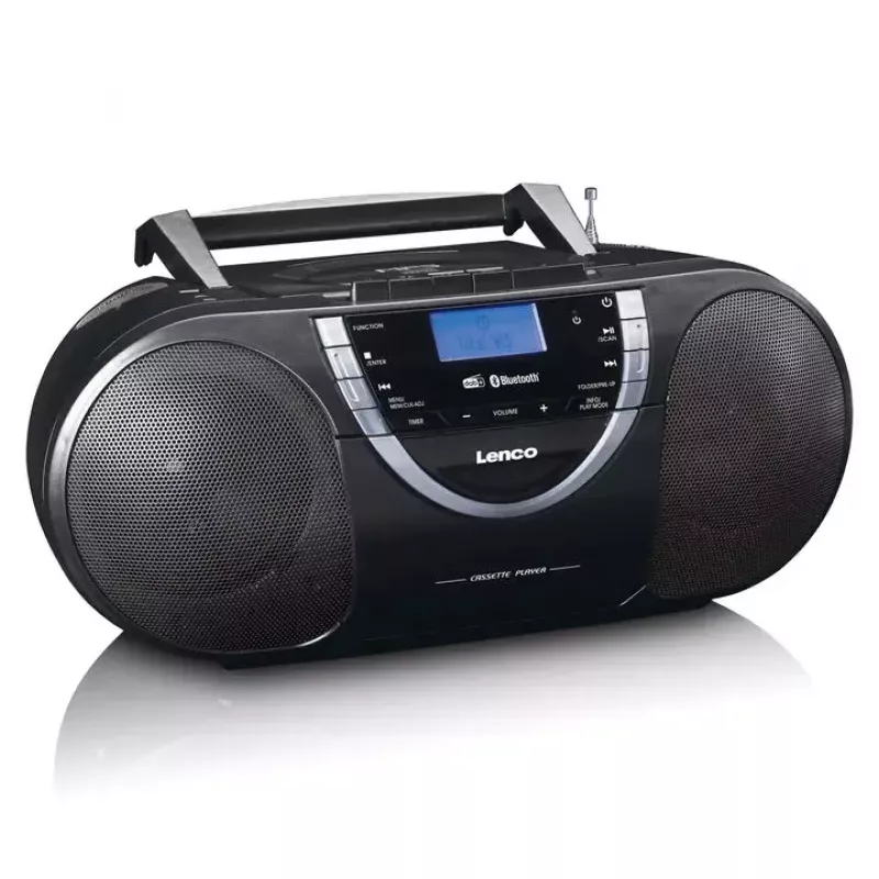 Osobný CD prehrávač Lenco SCD-600 čierny strieborný DAB+ FM PLL