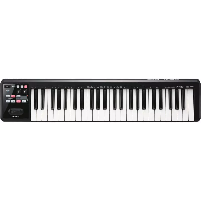 MIDI klávesnica Roland A-49 49 klávesov USB čierna biela