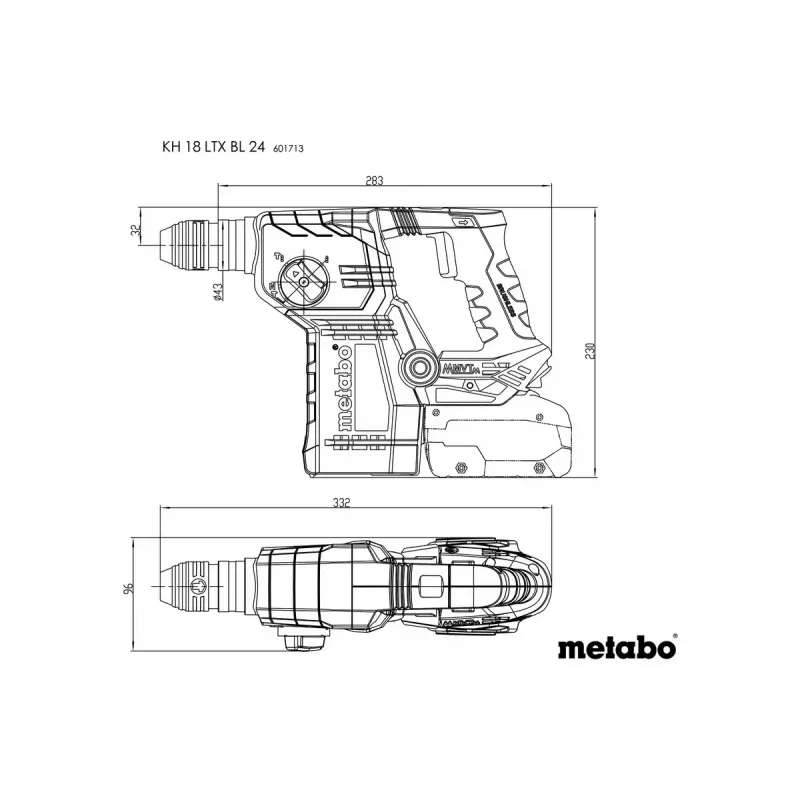 Metabo KH 18 LTX BL 24 vŕtacie kladivo