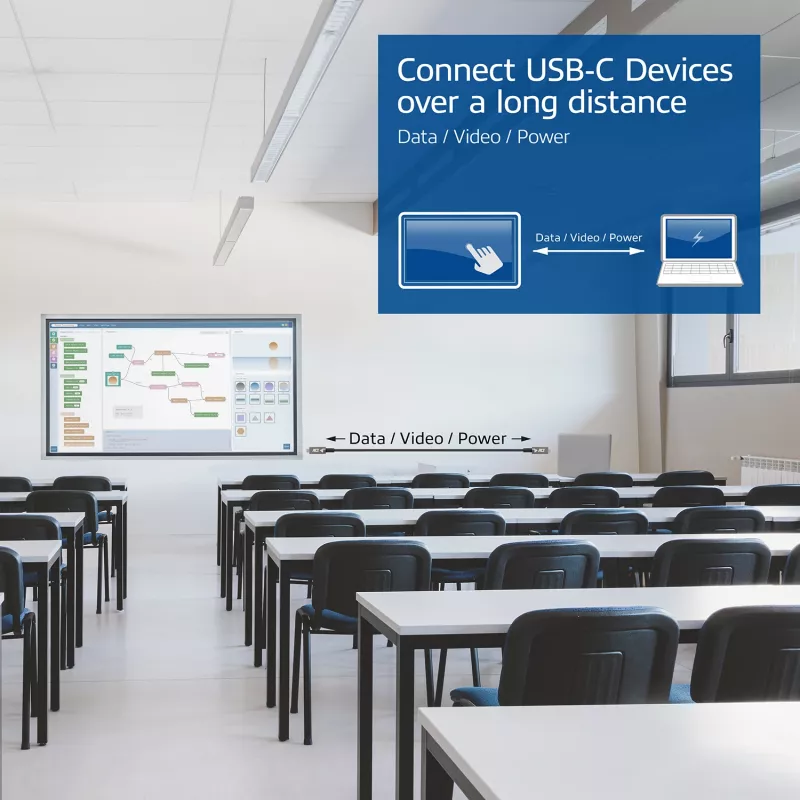 ACT USB-C 3.2 Gen2 aktívny optický kábel 7,5m USB 3.2 Gen 2 10 Gbit/s
