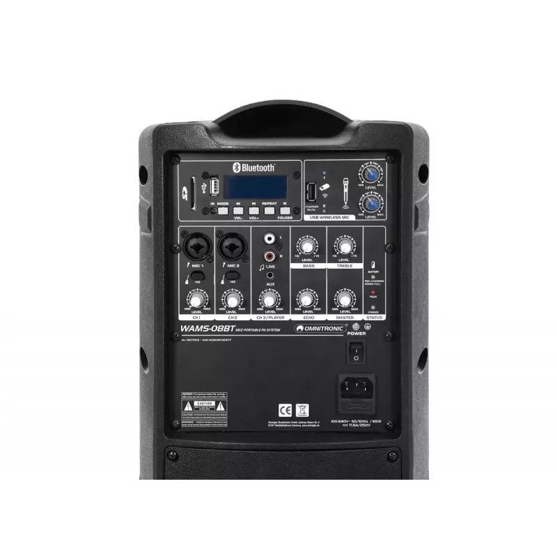 2-pásmový reproduktor Omnitronic WAMS-08BT MK2