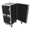 Flightcase Roadinger 30126428 preglejka čierna strieborná 59,4 kg