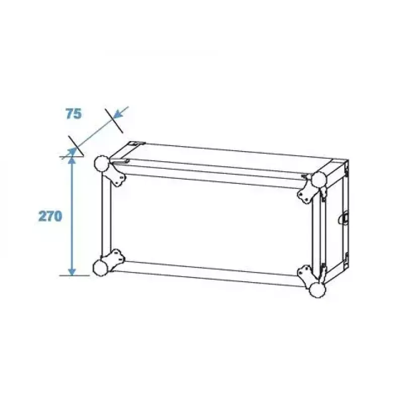 Hardcase Roadinger 30107204 hliník čierna strieborná 525x550x270mm