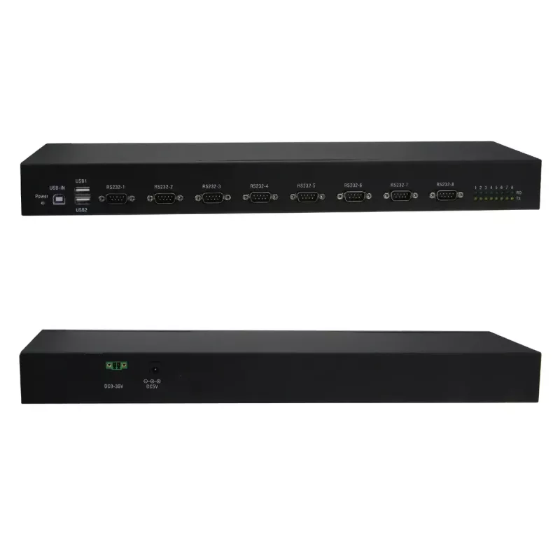 RealPower 284513 sériový prevodník/repeater/izolátor USB 2.0 RS-232 čierna
