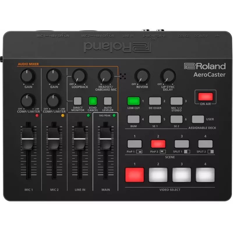 Audio rozhranie Roland AeroCaster čierna 24 bit 48 kHz Phantom Power 48 V