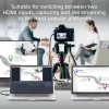 ACT Dual HDMI vstup USB-C video prepínač 60Hz sivá