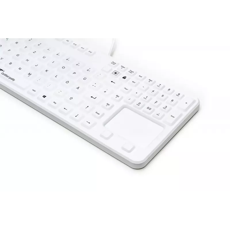 Klávesnica GETT Cleantype Prime Touch+ USB Swiss biela