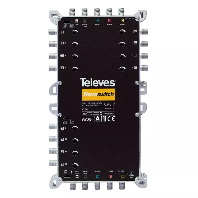 Satelitný multiswitch Televes MS512C