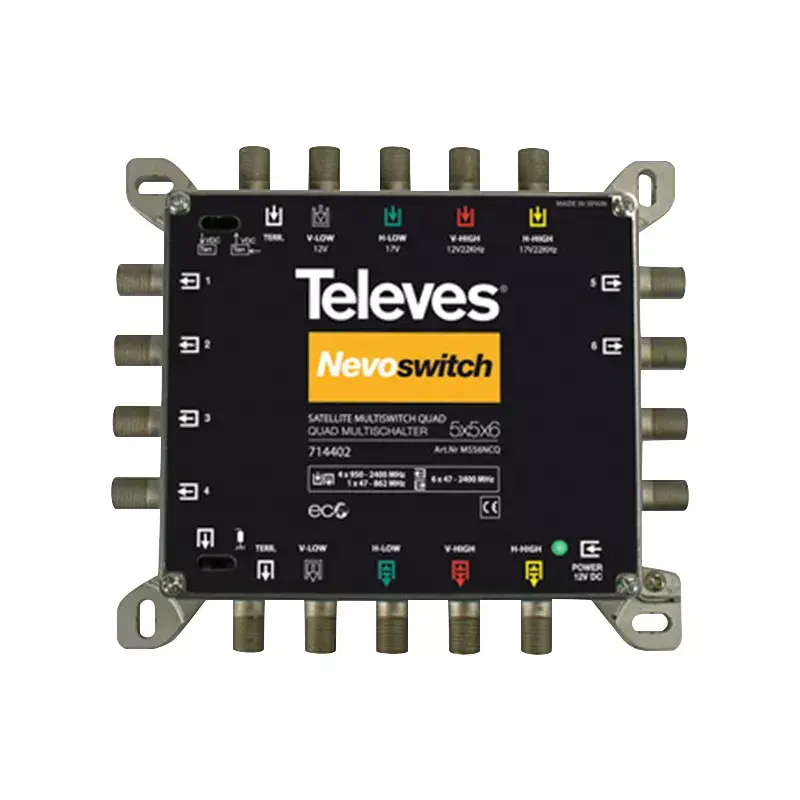 Satelitný multiswitch Televes MS56NCQ 5 vstupov 6 výstupov