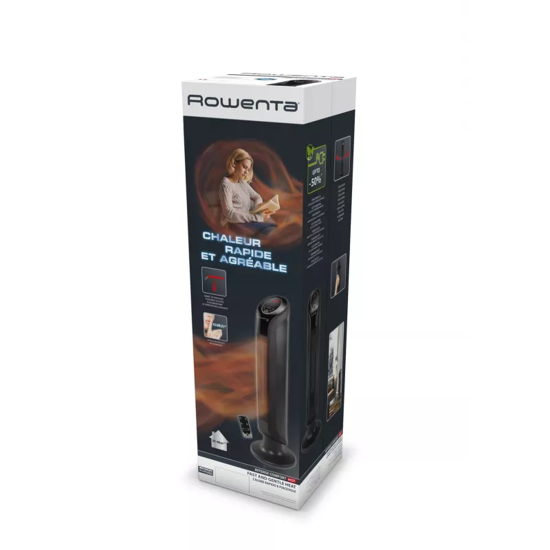 Rowenta Intense Comfort Hot SO9420 interiérový čierny 2400 W ventilátor-elektrické vykurovacie teleso