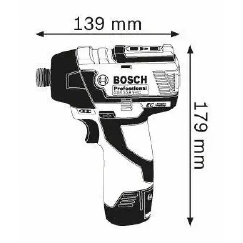 Rázový uťahovák Bosch GDR 12V-110 Professional 1/4 palca 110 N⋅m 10,8 V
