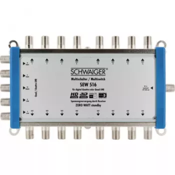 Satelitný multiswitch Schwaiger SEW516 531 5 vstupov 16 výstupov