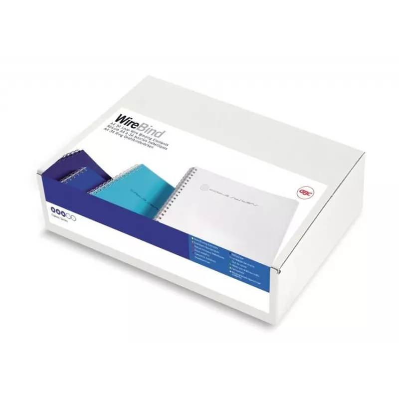 GBC WireBind RG810697 väzbové drôty, 9,5 mm, 34 ôk, A4, 85 listov, 100 ks, strieborné