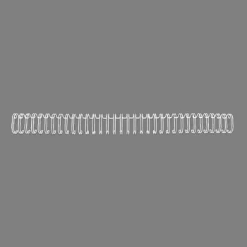 GBC WireBind viazacie hrebene 3:1 NO9 14mm A4, biele, 3 listy, kov, A4, 1,4 cm, 297 mm