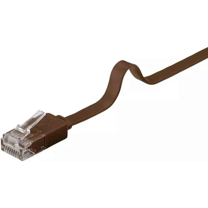 Sieťový kábel Goobay 95896 3 m Cat6 U/UTP hnedý