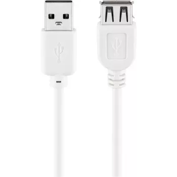USB predlžovací kábel Goobay 96197 0,6 m biely