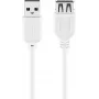 USB predlžovací kábel Goobay 96197 0,6 m biely