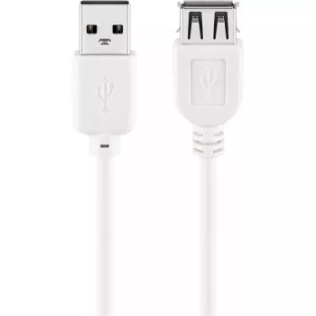 USB 2.0 Hi-Speed predlžovací kábel Goobay 96198 1,8 m biely