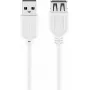 USB 2.0 Hi-Speed predlžovací kábel Goobay 96198 1,8 m biely