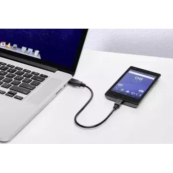 USB kábel Renkforce RF-4463073 0,15 m USB A Micro-USB B čierna