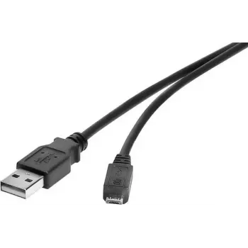 USB kábel Renkforce RF-4463073 0,15 m USB A Micro-USB B čierna